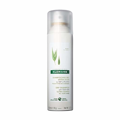 Klorane Dry Shampoo with Oat Milk, Ultra-Gentle, All Hair Types, No White Residue, Paraben &amp; Sulfate-Free, 3.2 oz.
