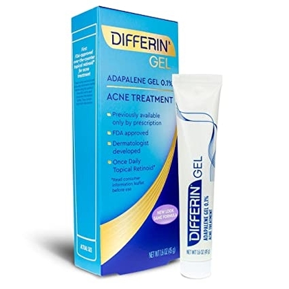 Differin Adapalene Prescription Strength Retinoid Gel 0.1% Acne Treatment