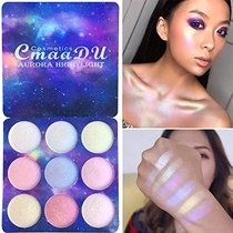 Makeup Luminous Glow Kit Highlighter Powder Palette -9 Color Compact Set