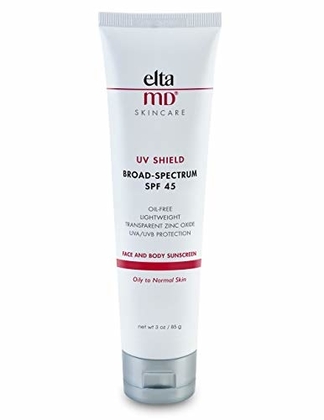 EltaMD UV Shield Facial Sunscreen Broad-Spectrum SPF 45, Oil-free, Dermatologist-Recommended Mineral-Based Zinc Oxide Formula, 3.0 oz