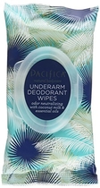 Pacifica Beauty Underarm Deodorant Wipes, Coconut Milk &amp; Essential Oils, 30 Count