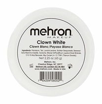 Mehron Makeup Clown White Professional Makeup (2.25 Ounce)