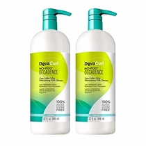 Devacurl No-Poo Decadence Milk Cleanser; Zero Lather; Curly Hair; Gentle; Sulfate; Paraben and Silicone Free; 32 Ounce- 2-Pack