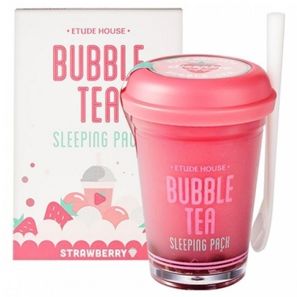 Etude House Ночная маска Bubble Tea Sleeping Pack Strawberry с экстрактом клубники