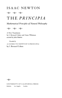 The Principia: The Authoritative Translation and Guide - Sir Isaac Newton