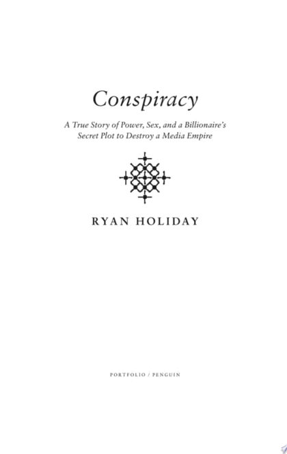 Conspiracy - Ryan Holiday