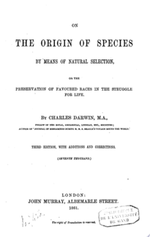 On the Origin of Species by Means of Natural Selection, Or, The Preservation of Favoured Races in the Struggle for Life - Charles Darwin