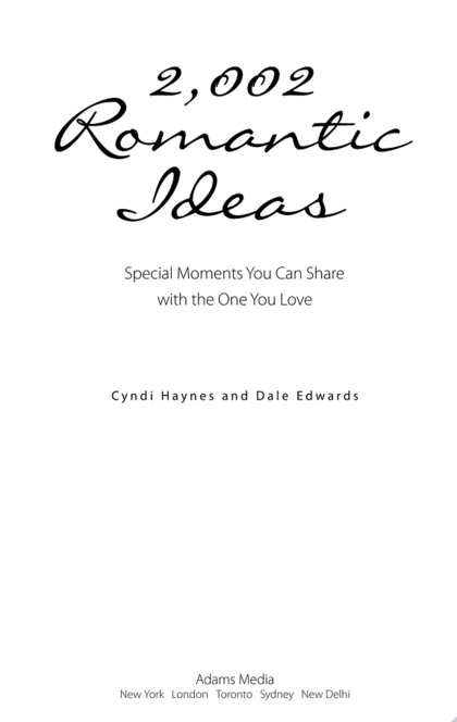 2,002 Romantic Ideas - Cyndi Haynes, Dale Edwards