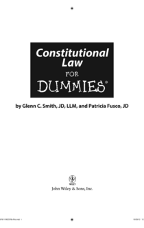 Constitutional Law For Dummies - Glenn Smith, Patricia Fusco