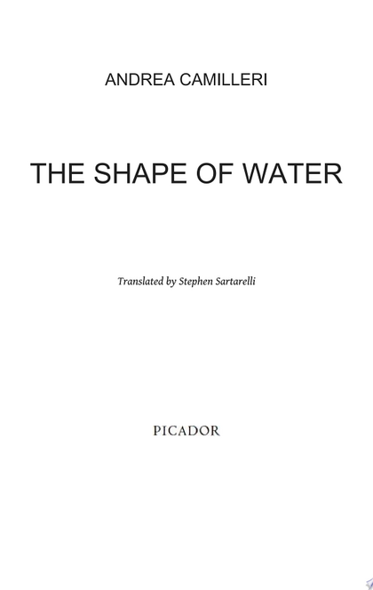 The Shape of Water - Andrea Camilleri