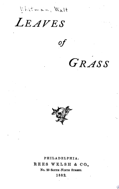 Leaves of Grass - Walt Whitman