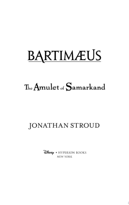 The Amulet of Samarkand - Jonathan Stroud
