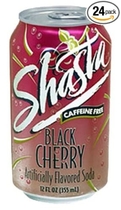 Shasta Black Cherry, 12-Ounces (Pack Of 24) : Soda Soft Drinks 