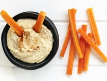 Carrots with hummus