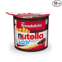 Nutella and Go Snack Packs, Chocolate Hazelnut Spread with Breadsticks, Perfect Bulk Snacks for Kids' Lunch Boxes, 1.8 Ounce, Pack of 12 : Sandwich Spreads