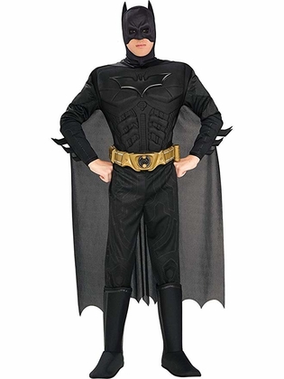  Batman The Dark Knight Rises Adult Batman Costume, Black, X-Large: Clothing