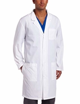  Everyday Unisex 40 Inch Lab Coat, White, Large: 