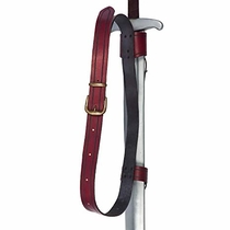 Andracor - Back Scabbard for a Sword - Red Leather Armour with Bronze Buckle