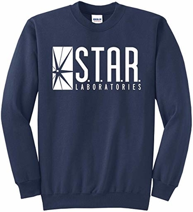 Star Labs Sweatshirt Star Laboratories Superhero Sweatshirt Navy M
