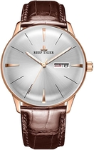 Reef Tiger Luxury Dress Watches Date Day Rose Gold Convex Lens Automatic Watches for Men RGA8238 (RGA8238-PWS)