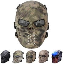 Outgeek Tactical Airsoft Mesh Mask Protective Full Face Costume Mask(All-Terrain)