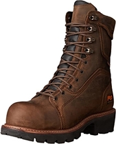 Timberland PRO Men's 9" Composite Safety Toe Waterproof Insulated Logger Brown Leather 10.5 D - Medium | Industrial & Construction Boots