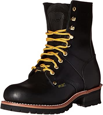 Amazon.com | Ad Tec 9" Super Logger Steel Toe Boots for Men, Leather Goodyear Welt Construction & Utility Footwear, Durable and Long Lasting Work Shoes, Lug Sole, Brown Waterproof 