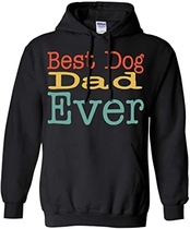 Best Dog Dad Gift Best Dog Dad Ever Vintage Classic Hoodie for Dog Lover Black