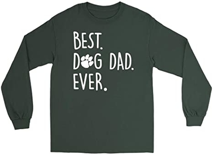 Venley Best Dog Dad Ever Unisex Boyfriend Long Sleeve Tee