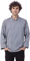 Chef Works Men's Hartford Chef Coat, Gray, XS