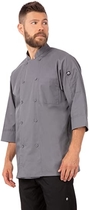 Chef Works Men's Morocco Chef Coat, Gray, X-Small: Chefs Jackets