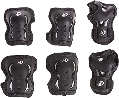 Rollerblade Bladegear XT 3 Pack Protective Gear, Knee Pads, Elbow Pads and Wrist Guards, Multi Sport Protection, Unisex, Black : Skate And Skateboarding Protective Gear 