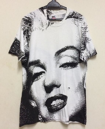 Vintage Marilyn Monroe American Atress/Model Full Print T-Shirt Made in usa /Large/ Rare