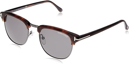 Tom Ford Henry FT0248 Sunglasses-52A Light Ruthenium/Havana (Gray Lens