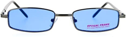 Blue Tinted Black Framed Sunglasses SA106 