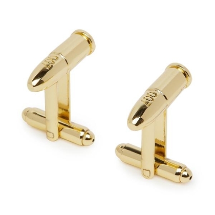 The Golden Gun Bullet Gold-plated Cufflinks - Villains Limited Edition