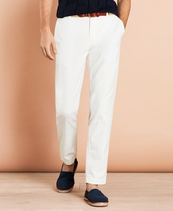 Brooks Brothers Garment-Dyed Cotton-Linen Stretch Chinos 