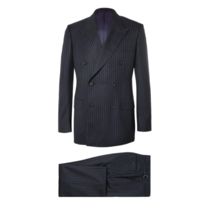 Navy Harry's Navy Pinstriped Super 120s Wool Suit 