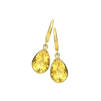 Kiki Classic Citrine Pear Drop Earrings in Yellow Gold - Kiki McDonough