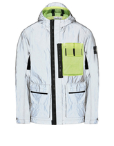 453S6 GARMENT DYED PLATED REFLECTIVE WITH MUSSOLA GOMMATA Mid Length Jacket Stone Island Men 