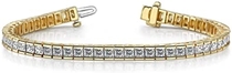 Madina Jewelry 5.00 ct Ladies 100% Natural Princess Cut Diamond Tennis Bracelet in Channel Setting