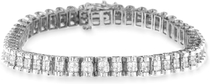 14K White Gold Princess-cut Diamond Bracelet (3 cttw, H-I Color, SI2-I1 Clarity)