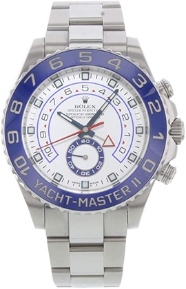 Rolex Yacht Master II White Dial Blue Bezel Stainless Steel Automatic Mens Watch 116680WAO