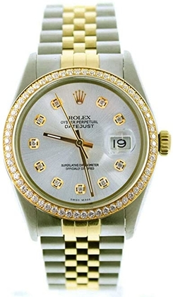 Rolex Mens Datejust 16013 36mm Steel & Gold Datejust