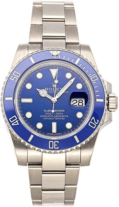 Rolex Submariner Mechanical (Automatic) Blue Dial Mens Watch 116619LB (Certified Pre-Owned): Rolex