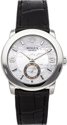 Rolex Cellini Manual Wind White Mother-of-Pearl Dial Womens Watch 5240 MOP DEC TNG (Pre-Owned)