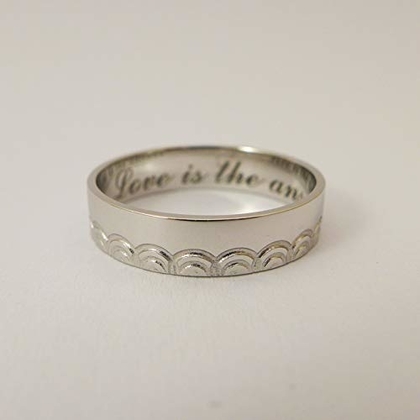 Waves Wedding Band Handmade of 14K / 18K Solid Yellow, Rose or White Gold