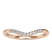 Antique SGL Certified Moissanite Chevron Shape Eternity Ring, Vintage Gold Engraved Wave Gemstone Wedding Anniversary Ring, Stacking Promise Ring Gift 18K Rose Gold