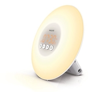 Philips HF3500/60 Wake-Up Light Therapy Alarm Clock with Sunrise Simulation, White