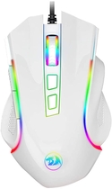 Redragon M602 RGB Wired Gaming Mouse RGB Spectrum Backlit Ergonomic Mouse Griffin Programmable with 7 Backlight Modes up to 7200 DPI for Windows PC Gamers (White)